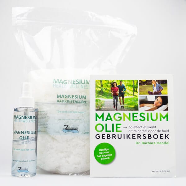 Magnesium voordeelpakket met badkristallen, olie en gebruikersboek